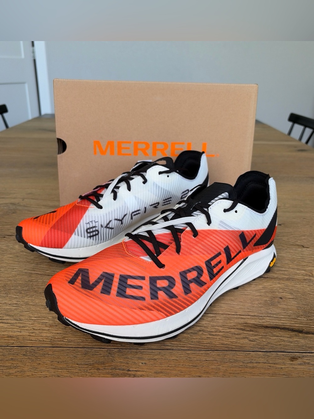 Merrell Men’s Skyfire Swim-Style Sneakers — Orange/White/Black